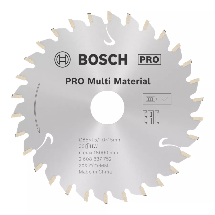 Lame PRO Multi Material Ø85x15mm 30 dents BOSCH
